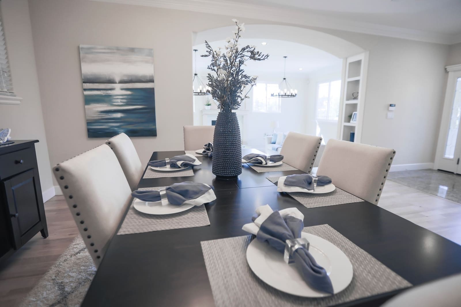 Shared dining core for a joint family in a Wakad 3BHK apartment