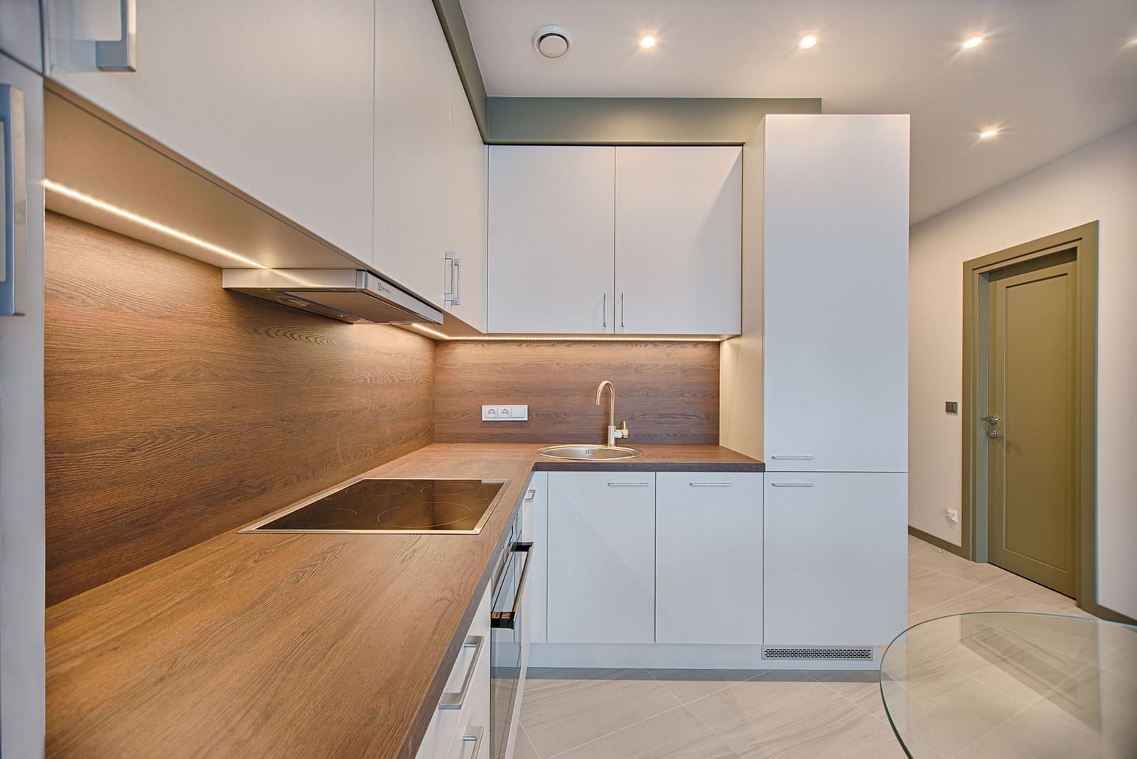 Parallel modular kitchen with tall units in Pune