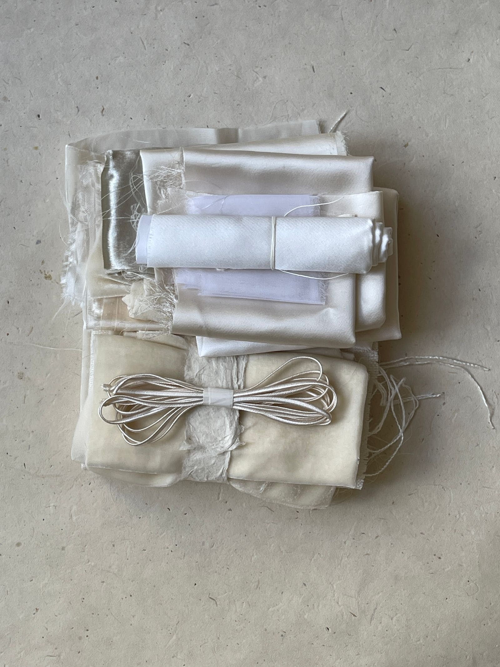 Rolled architectural drawings for a renovation project